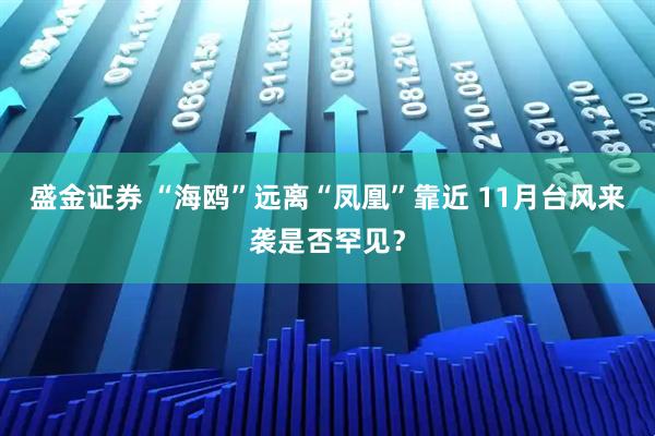 盛金证券 “海鸥”远离“凤凰”靠近 11月台风来袭是否罕见？
